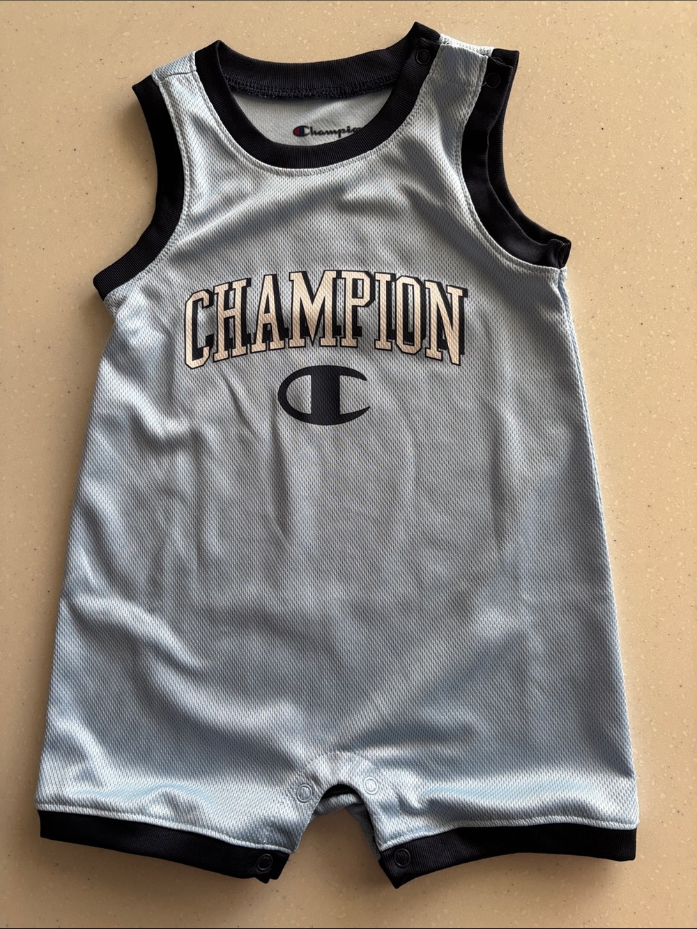 Champion Light Blue Baby Athletic Romper